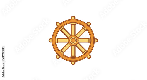 Dharma Wheel: A Symbol of Buddhist Teachings and Noble Eightfold Path Spiritual Growth Represents Buddhism Tradition Spiritual Awakening Mindfulness