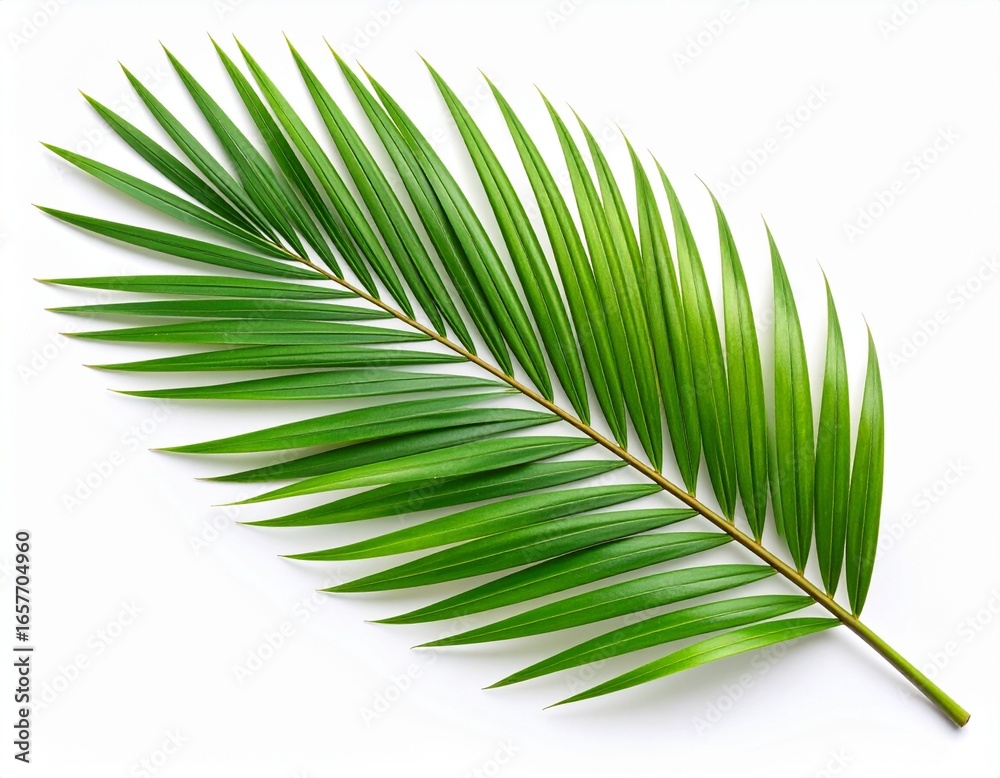 Obraz premium Palm Leaf Isolated on White Background