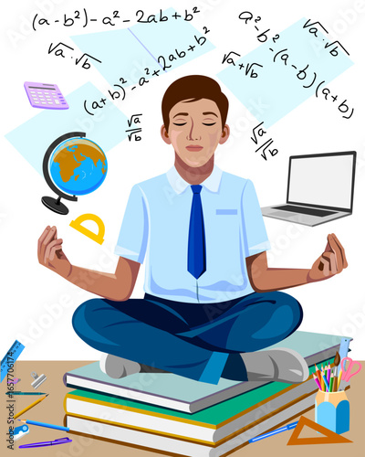 little student doing yoga