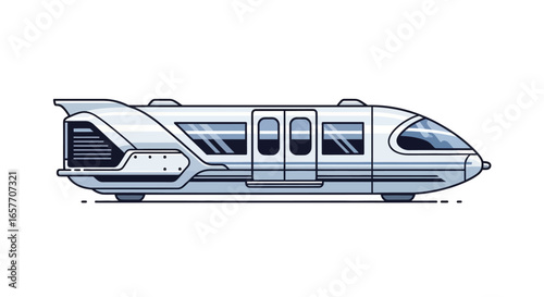 Futuristic Urban Transit: A Sleek Modern Train Design Showcasing Advanced Transportation Concepts and Innovation for Sustainable City Travel