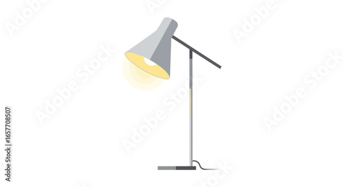 Contemporary lighting fixture vector illustration provides gentle illumination and casts shadows enhancing spatial awareness with a modern design
