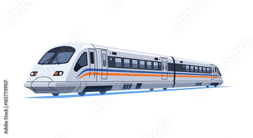 Futuristic high-speed train illustration for efficient transportation and modern travel representing innovation, and convenience in mobility