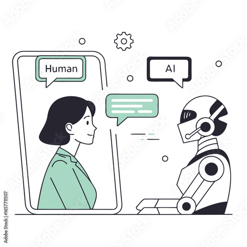 Human and robot conversation artificial intelligence
