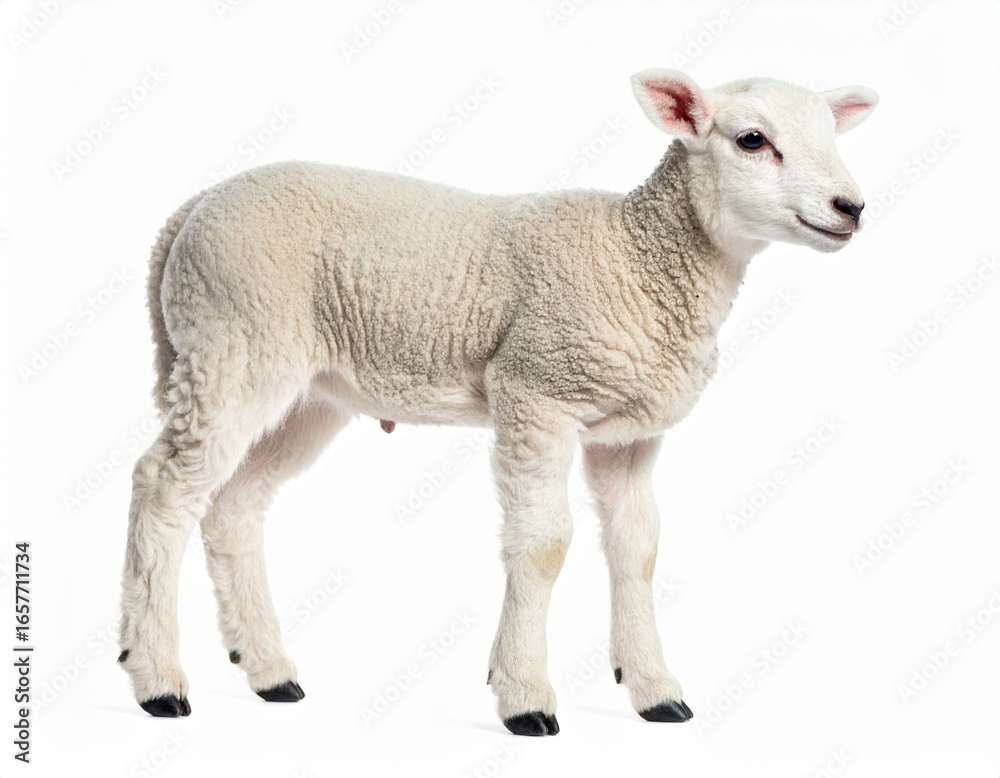 Fototapeta premium Lamb of God Sacred Animal Clean Depiction