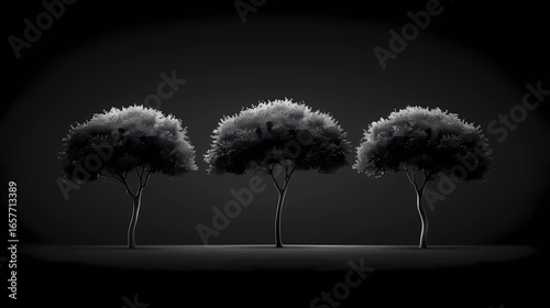 trees in the night