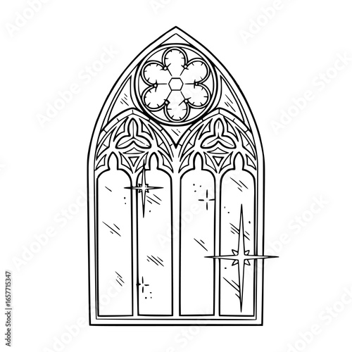 vintage church stained glass design