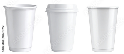 Wallpaper Mural 3d Illustration of takeout disposable cups isolated on transparent background. Torontodigital.ca