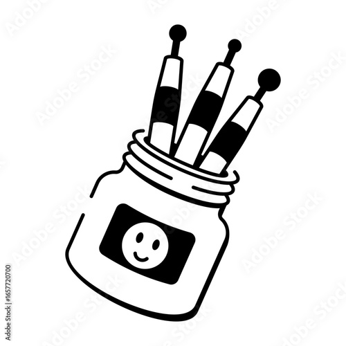 A sketchy style icon showing craft tools
