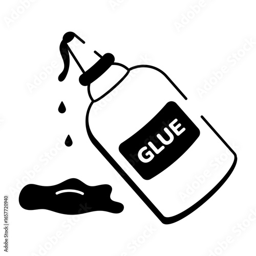 A doodle style icon depicting glue
