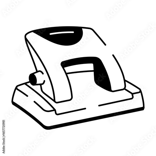 A doodle style icon depicting hole puncher
