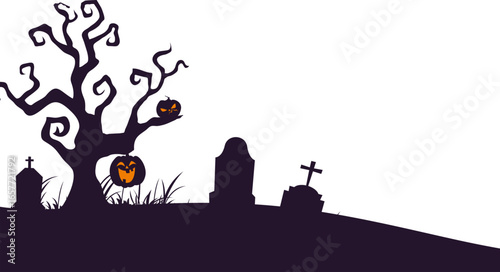 Halloween Graveyard Background