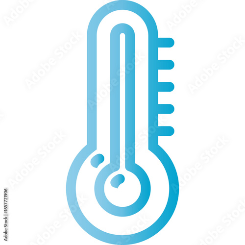 Cool blue thermometer symbolizing temperature, weather, and climate