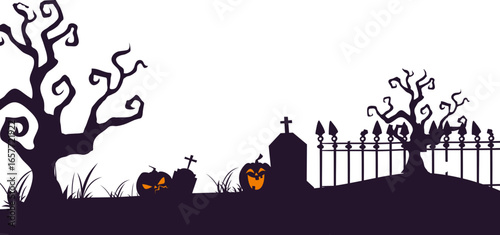 Halloween Graveyard Background