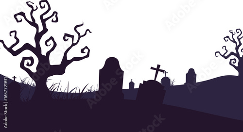 Halloween Graveyard Background