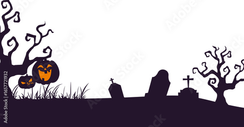 Halloween Graveyard Background