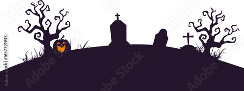 Halloween Graveyard Background