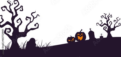 Halloween Graveyard Background