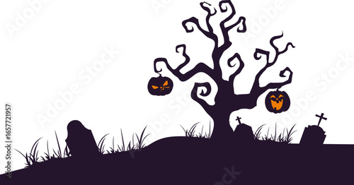 Halloween Graveyard Background