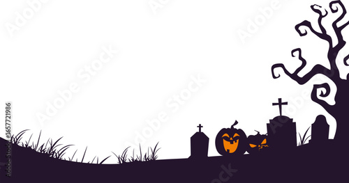 Halloween Graveyard Background