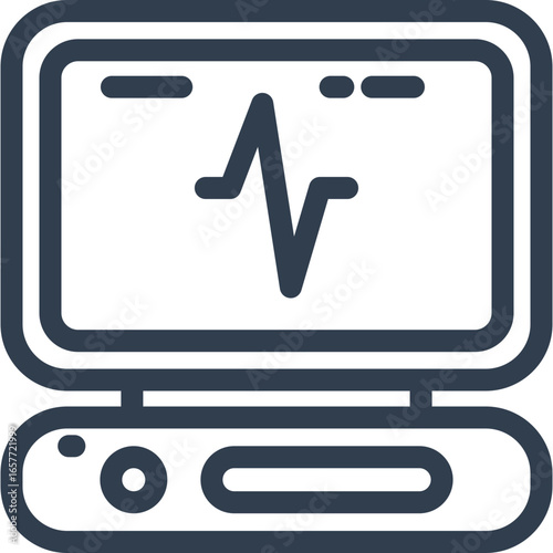Healthcare technology shows vital signs monitor display
