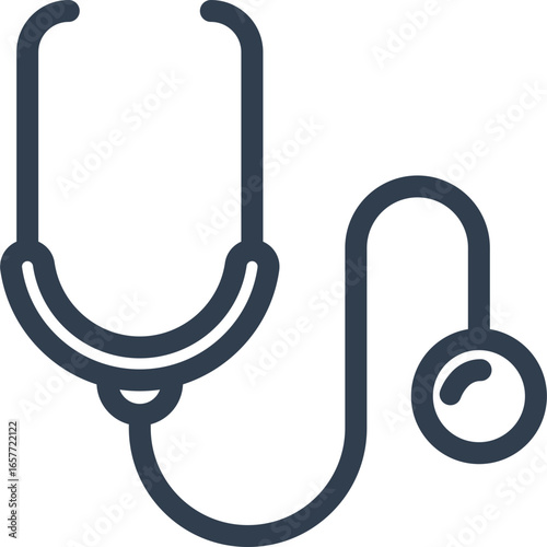 Stethoscope medical icon for healthcare industry promotion
