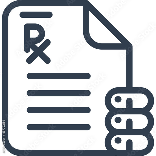Medicine prescription and pills for medical treatment needs