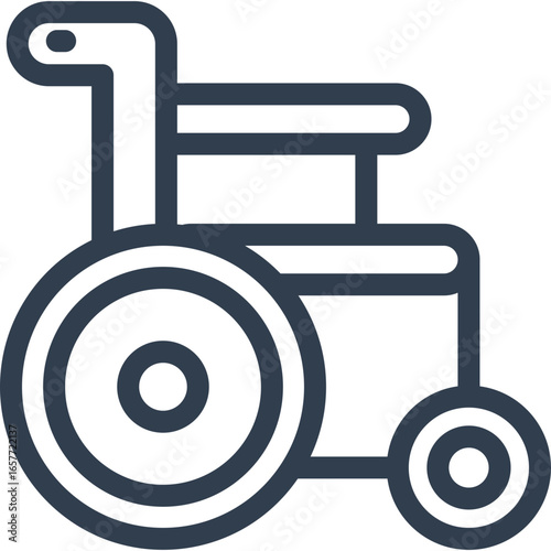 Modern wheelchair icon for accessibility needs project