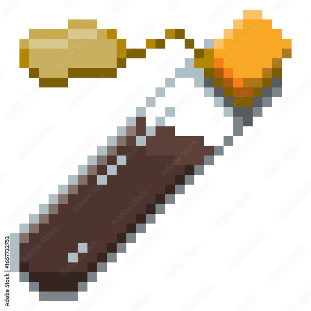 Fototapeta premium Game ready 32 bit Small Potion Bottle with label pixel art