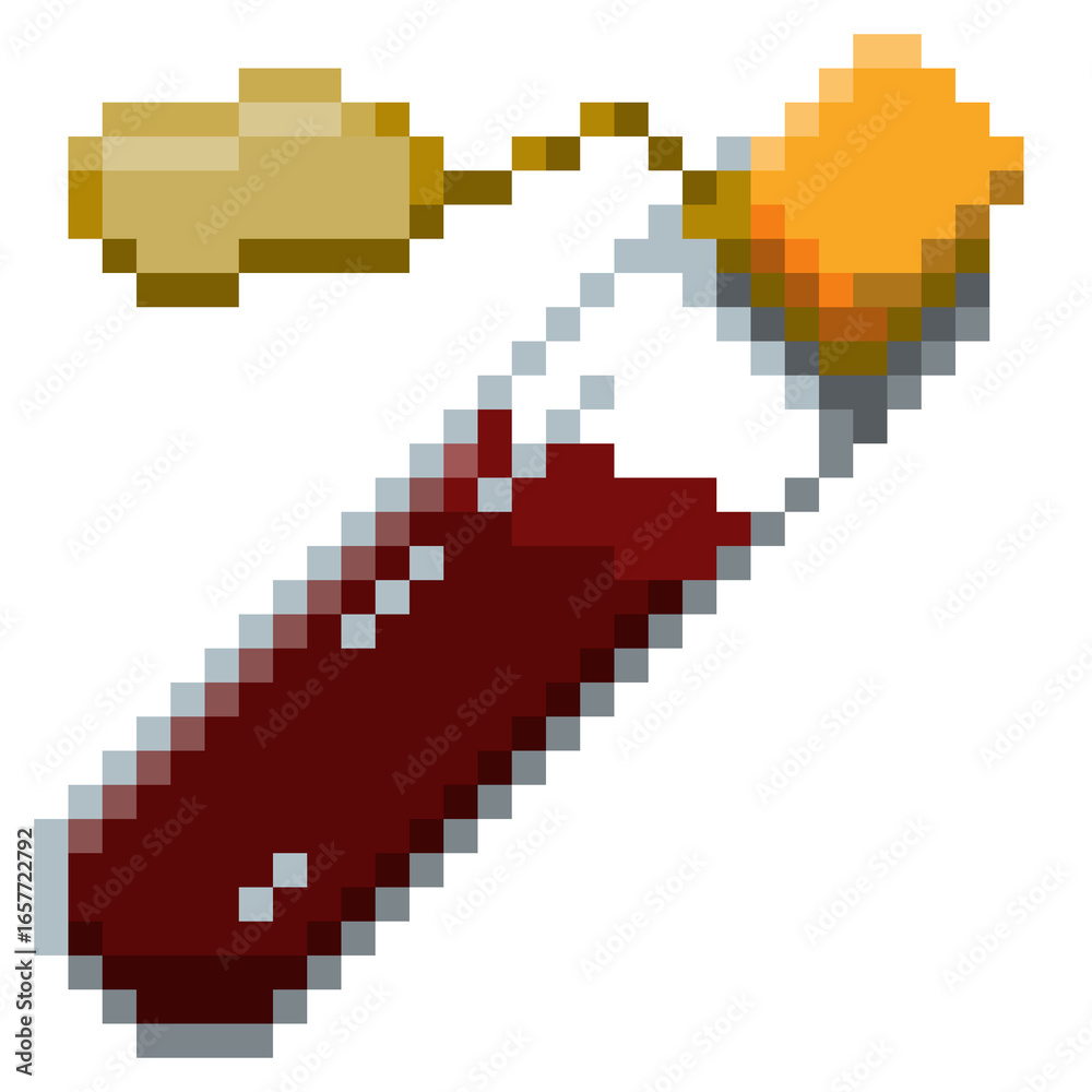 Fototapeta premium Game ready 32 bit Small Potion Bottle with label pixel art