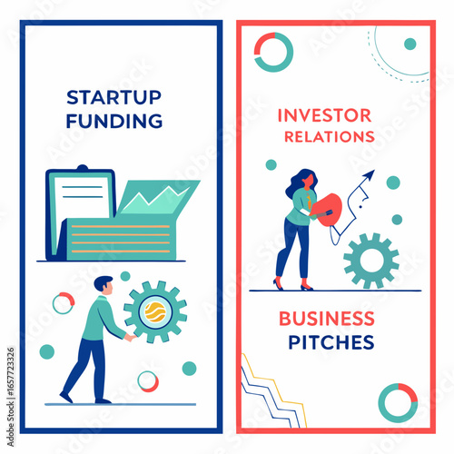 Startup funding and business pitches investor relations