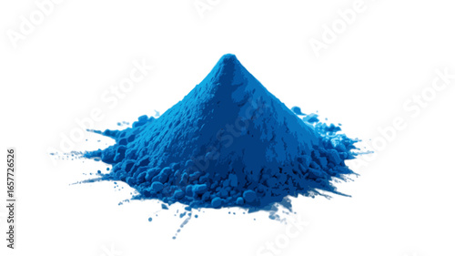  blue pile of powder isolated on transparent background 
