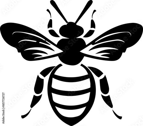 Bold bee vector graphic for nature lovers or honey business logo design needs