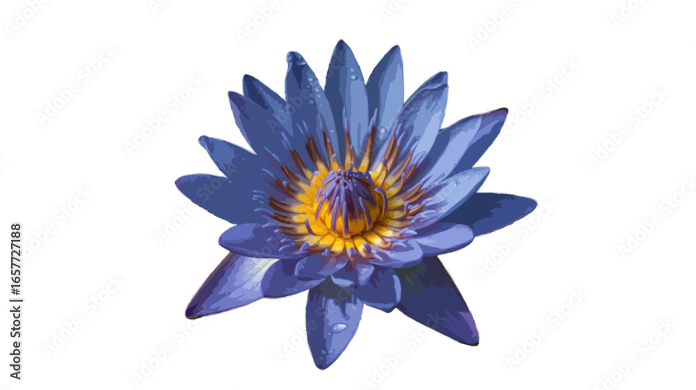 Obraz premium blue lotus flower isolated on transparent background