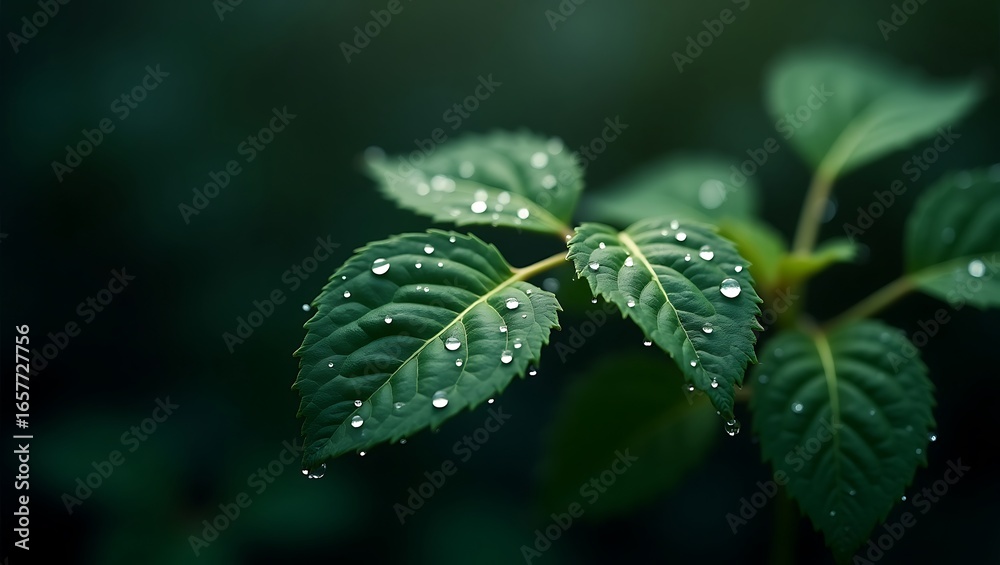 Close Up Photography of Foliage with Water Droplets and Sharp Texture Close Up Photography of Foliage with Water Droplets and Sharp Texture