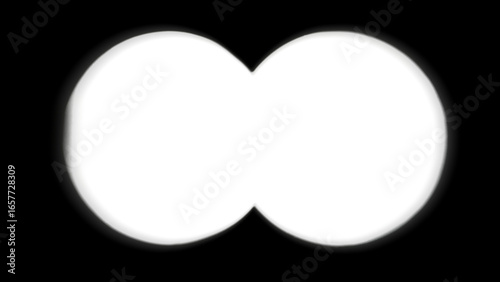 Tableau sur toile Binoculars field of view overlay over transparent background