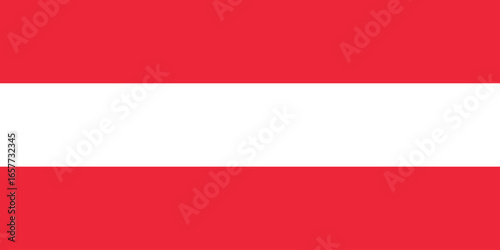 The national flag of austria isolated on white, a symbol of identity, simple flat design vector clipart, can use for travel or politics