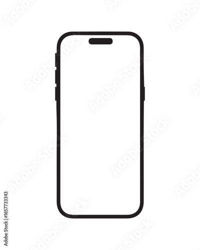 Modern mobile phone icon and graphic elements