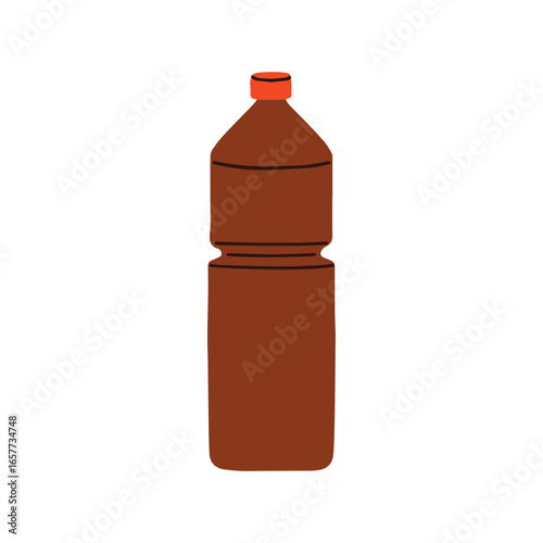 Plastic bottle, container for beverage, drink, liquid product. Closed packagi...