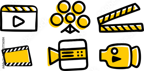 Filmmaking Icons Video Production & Movie Making Symbols