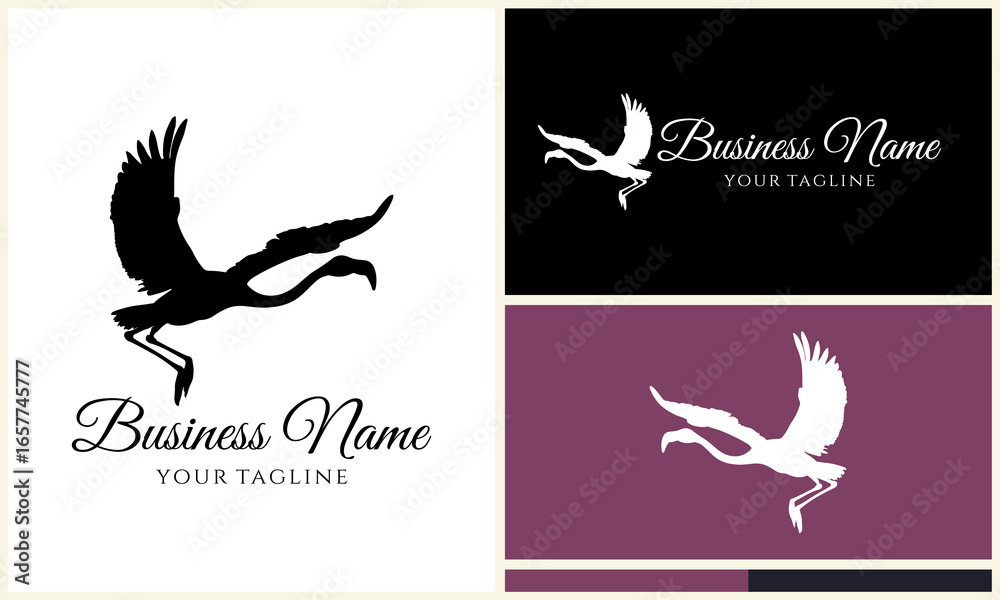 Naklejka premium Crane Logo Design Variations. (1)