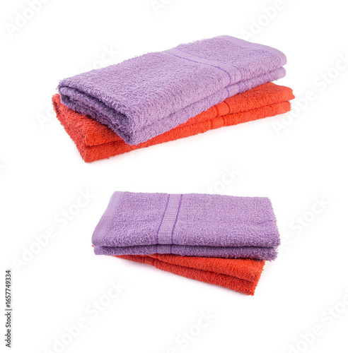 stack of colorful towels