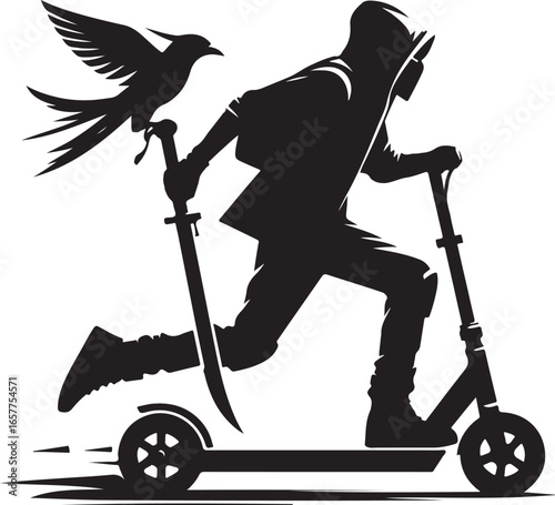 vector Two wheeled Kick scooter with Raider