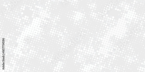 Abstract Dot white gray wave light technology texture background modern arts white backgroud