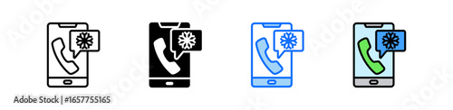 Cold Calling Icon Set Multiple Style Collection