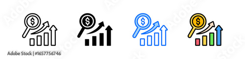 Sales Analytics Icon Set Multiple Style Collection