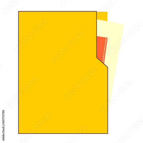 A file folder, documents, paperwork