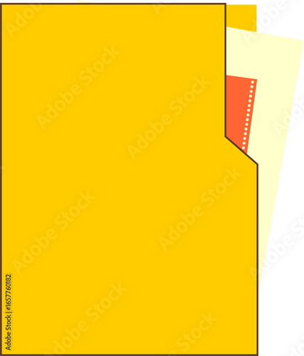 A file folder, documents, paperwork