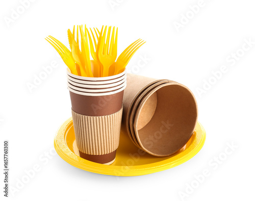 Plastic and paper tableware...