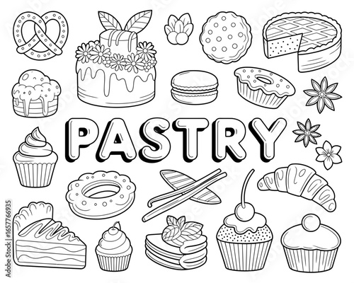 A whimsical collection of delicious pastries and sweets