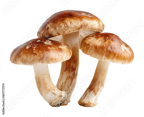 Harvesting fresh mushrooms in nature culinary delight isolated on transparent background